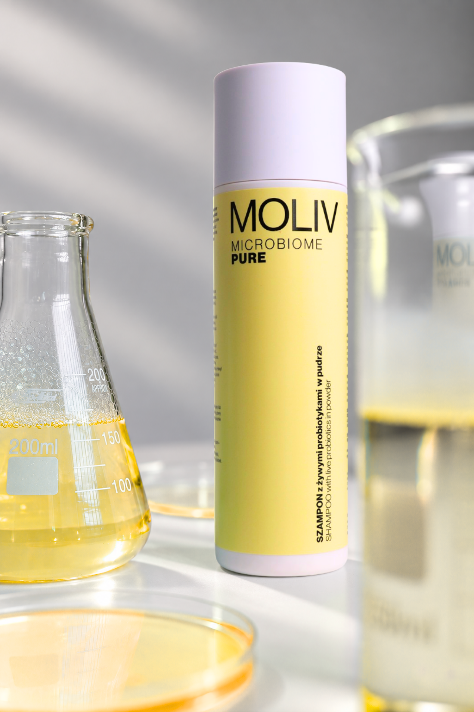 MOLIV MICROBIOME PURE Szampon z żywymi probiotykami w pudrze | Odnowa Skóry Głowy i Mikrozłuszczenie. 120g - obrazek 3
